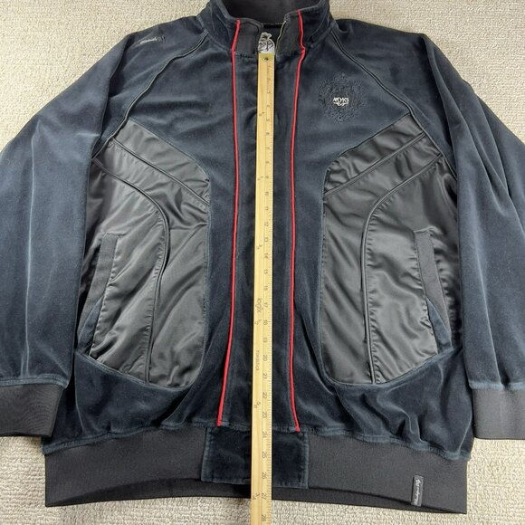 Akademiks Knowledge is Key Velour Jacket Black Men's Size 3XL - Picture 4 of 7